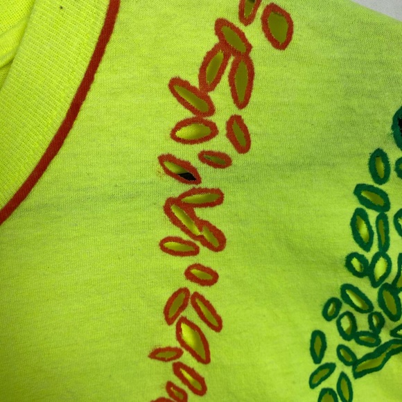 Custom Neon Hand Cut and Drawn T-shirt - Picture 4 of 8